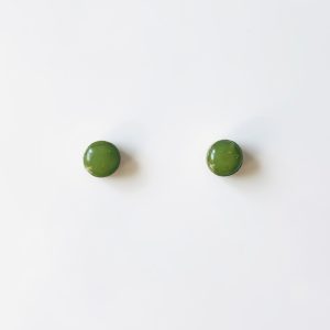 Green & Gold Leaf Studs 6mm