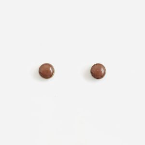 Brown & Gold Band Studs 6mm